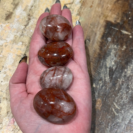 Fire Quartz Small Palm Stone