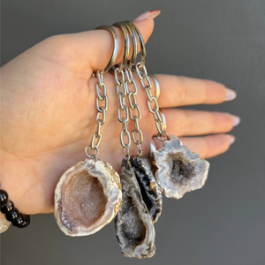 Druzy Agate Keyring