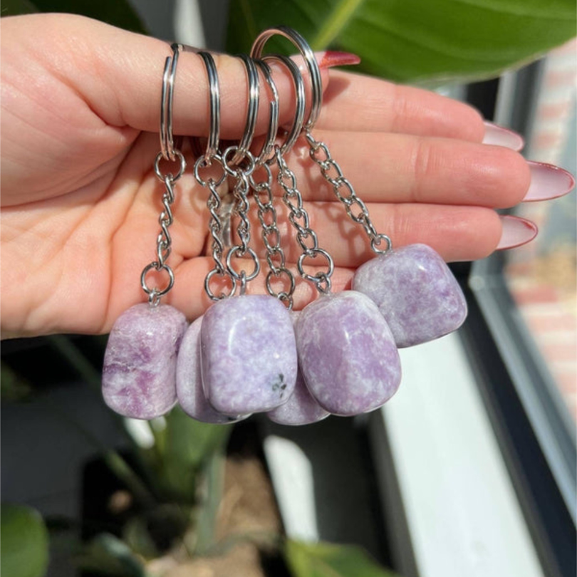 Lepidolite Keyring