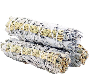 White Sage & Sweetgrass Smudge Stick