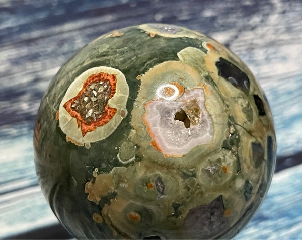 Druzy Australian Rainforest Jasper Sphere