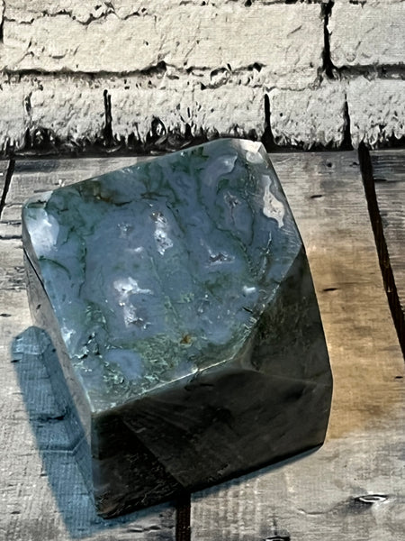 Moss Agate Balancing Cube