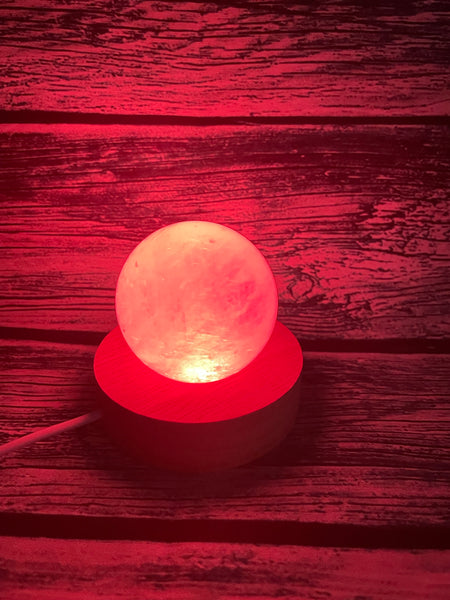 Honey Calcite Sphere Lamp