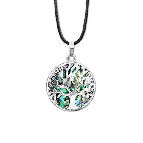 Abalone Shell Tree of Life Necklace