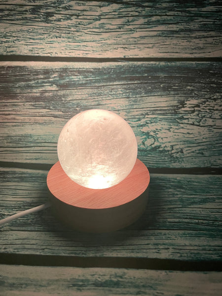 Honey Calcite Sphere Lamp