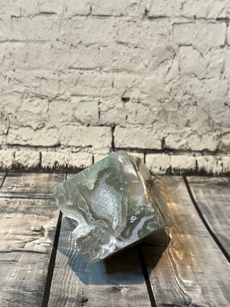 Moss Agate Balancing Cube