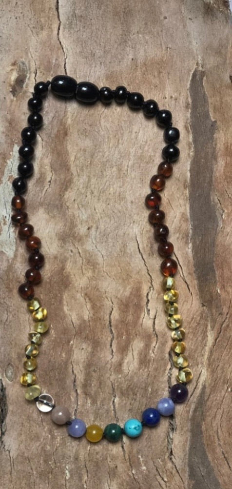 Baltic Amber Chakra Teething Necklace