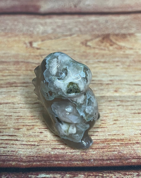 Cherry Blossom Agate Dinosaur