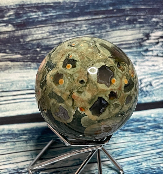 Druzy Australian Rainforest Jasper Sphere