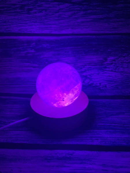 Honey Calcite Sphere Lamp