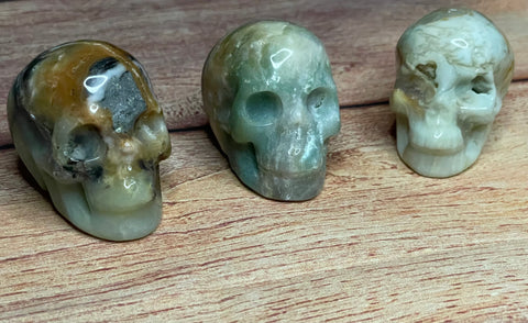 Druzy Caribbean Calcite Skull